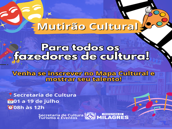 Prefeitura de Milagres realiza mutirão para inscrição no Mapa Cultural do Ceará